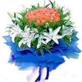 鲜花:19枝粉玫瑰，手揉纸间面精美包装